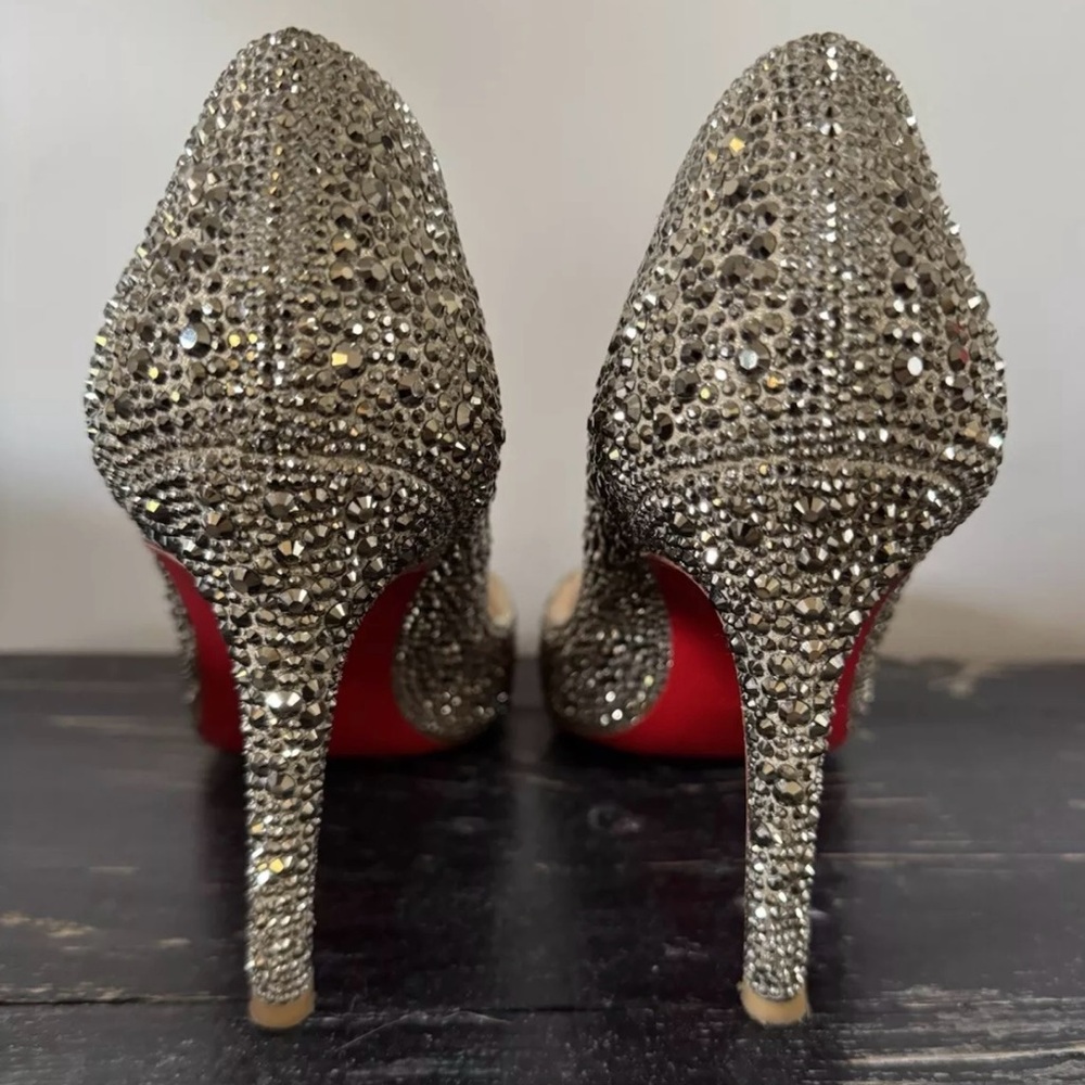 Elegant Bronze Swarovski Stiletto Heels